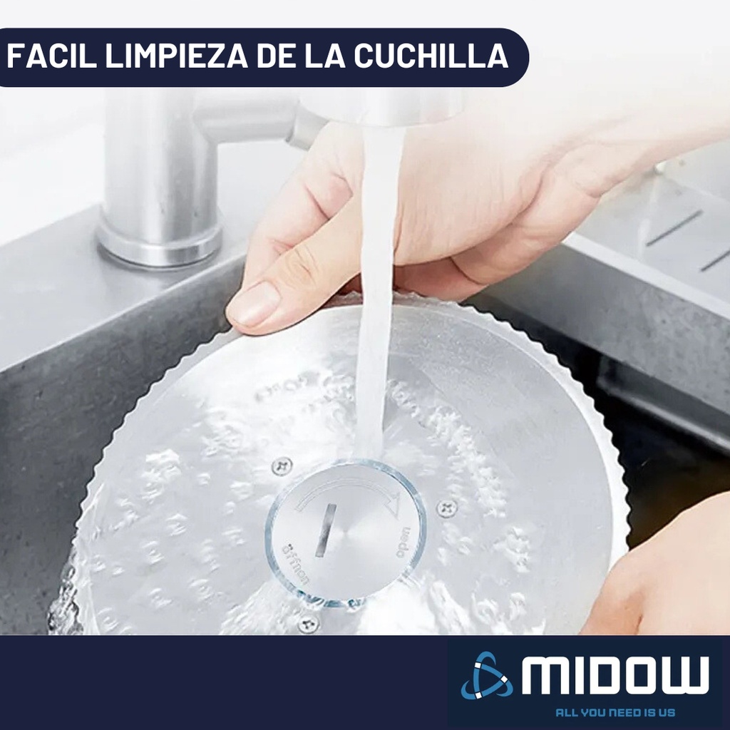 Cortadora Fiambres Y Alimentos Familiar Midow Corte 1-15mm