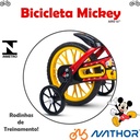 Bicicleta Infantil Aro 12 Mickey Nathor Color Rojo