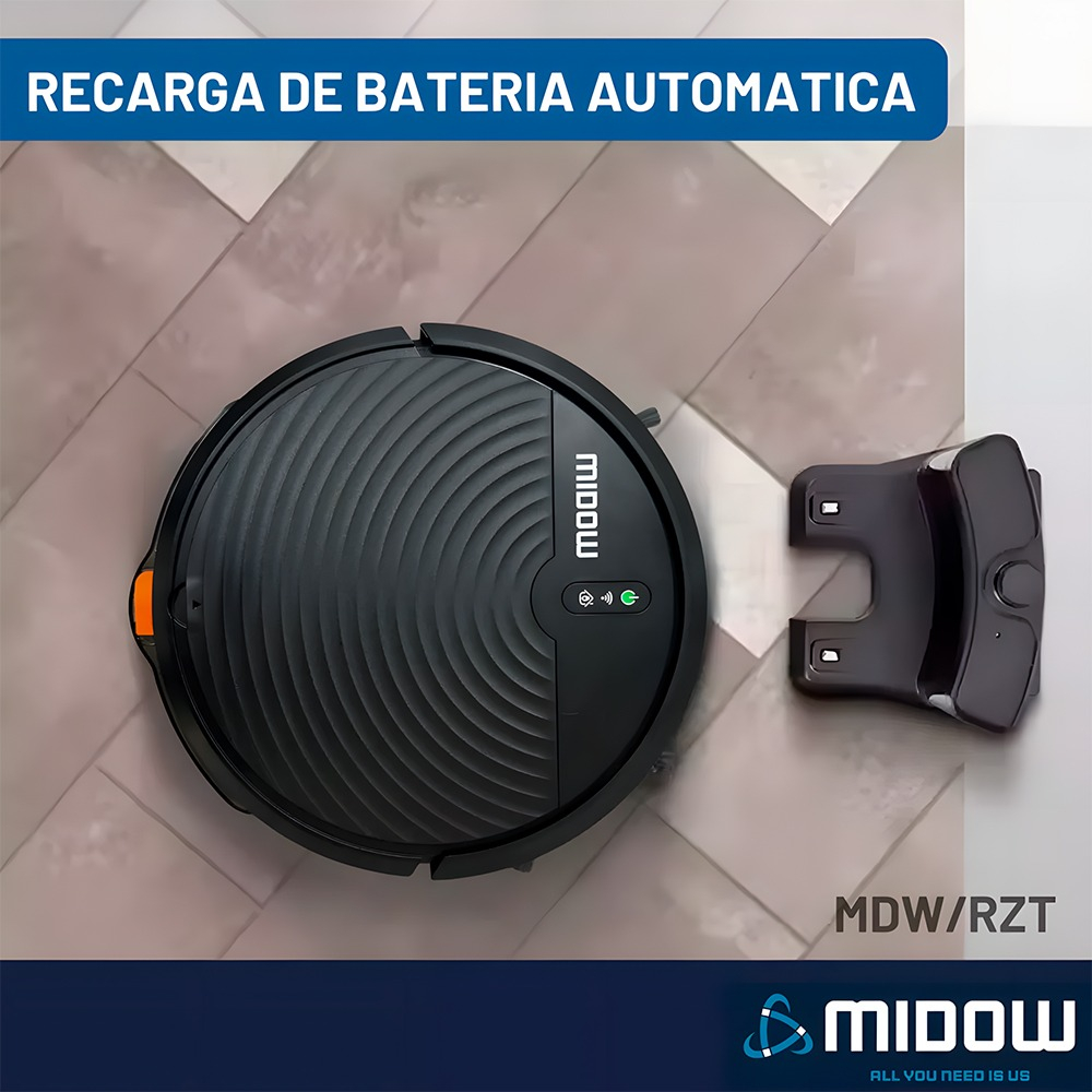 Aspiradora Robot Midow Wifi Smart Trapeador 3 Modos Limpieza