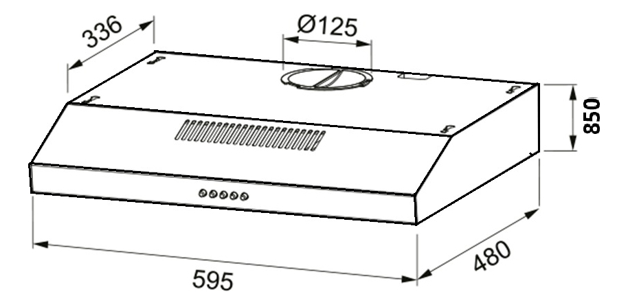 Extractor Purificador De Cocina 2 En 1 60cm Vitta Acero Inox