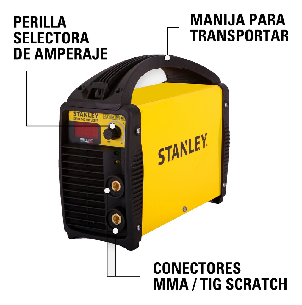 Soldadora Inverter Stanley Sirio 140 Origen Italia 130 Amp