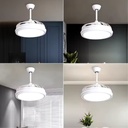 Ventilador De Techo Kanji Retráctil Blanco 4 Aspas 6 Velocid