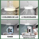 Ventilador De Techo Kanji Retráctil Blanco 4 Aspas 6 Velocid
