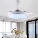 Ventilador De Techo Kanji Retráctil Blanco 4 Aspas 6 Velocid