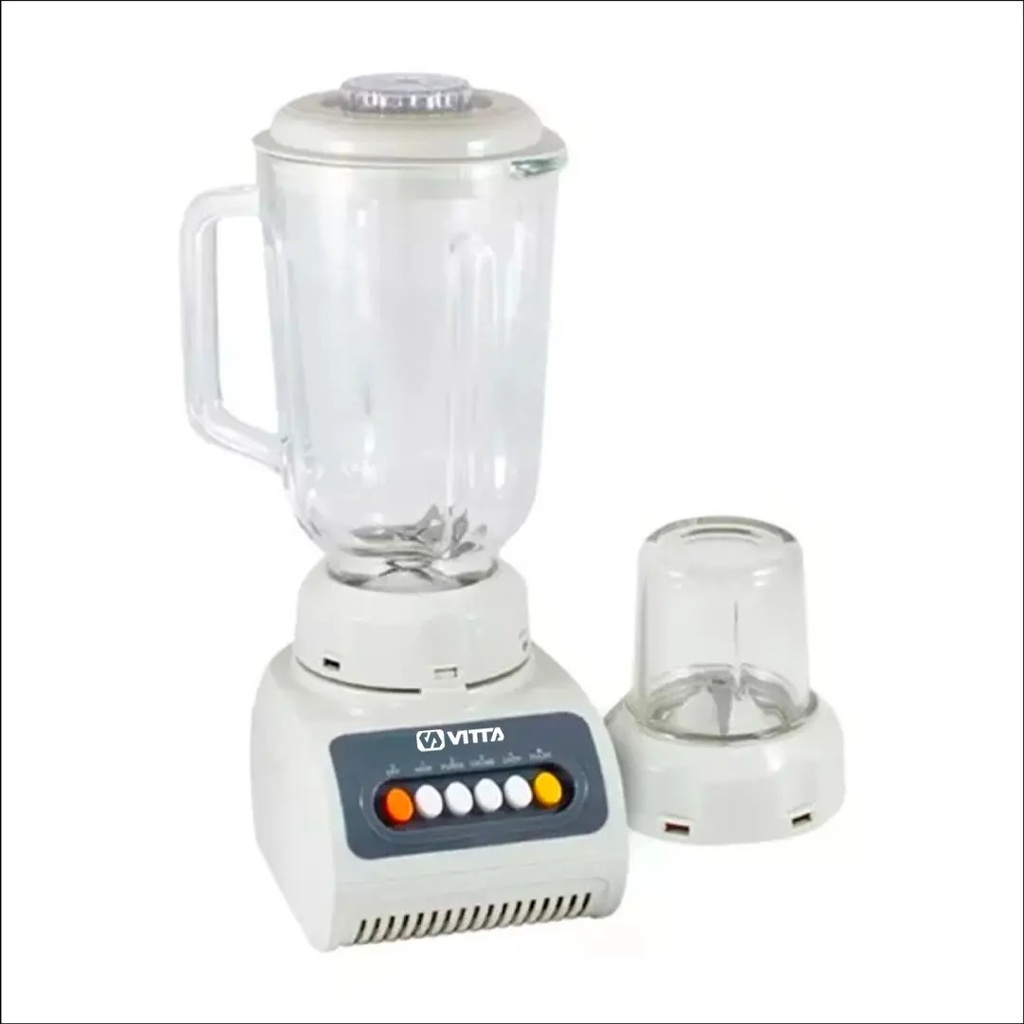 Licuadora Vitta 2 En 1 - Blanca Con Jarra De Vidrio 220v