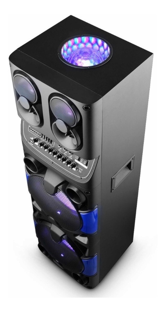 Parlante Portátil Ken Brown Boom 10 Con Bluetooth, Karaoke Y Led, Negro, 40000w Rms, 12v