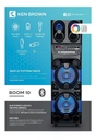 Parlante Portátil Ken Brown Boom 10 Con Bluetooth, Karaoke Y Led, Negro, 40000w Rms, 12v