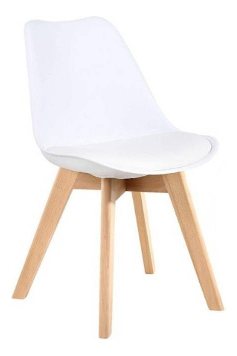 Silla Tulip De Comedor Estructura Color Blanco.