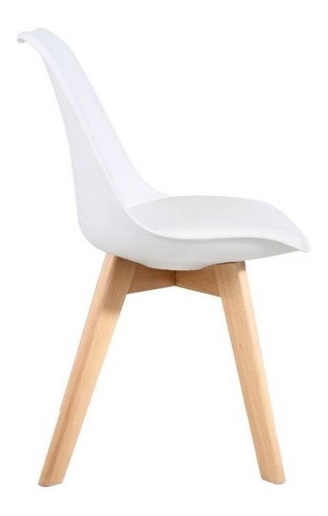 Silla Tulip De Comedor Estructura Color Blanco.