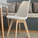 Silla Tulip De Comedor Estructura Color Blanco.
