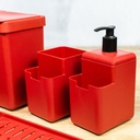Kit Combo Cocina Escurridor Organizador Jabonera Tacho