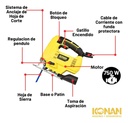 Sierra Caladora De Mano Konan Kscl/750 750w Luz Led Pendular Velocidad Variable