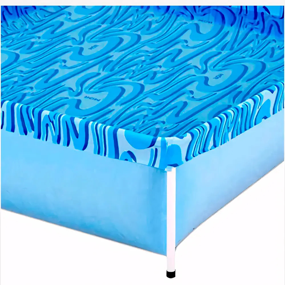 Pileta Estructural Rectangular Morcon Capacidad De 400 Lts Azul Olas