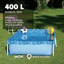 Pileta Estructural Rectangular Morcon Capacidad De 400 Lts Azul Olas