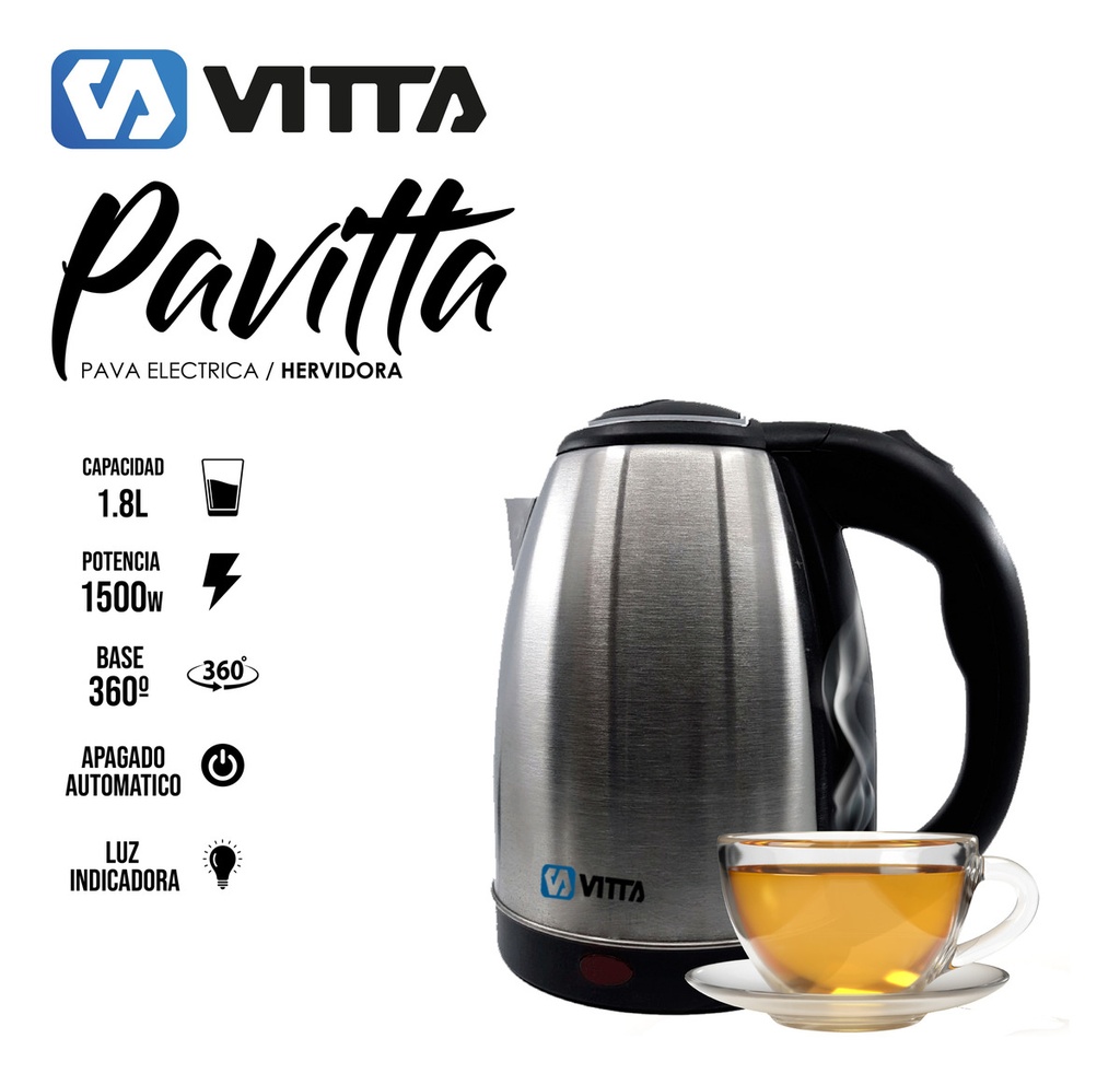 Combo Desayuno Pava Hervidora + Tostadora Doble Vitta.