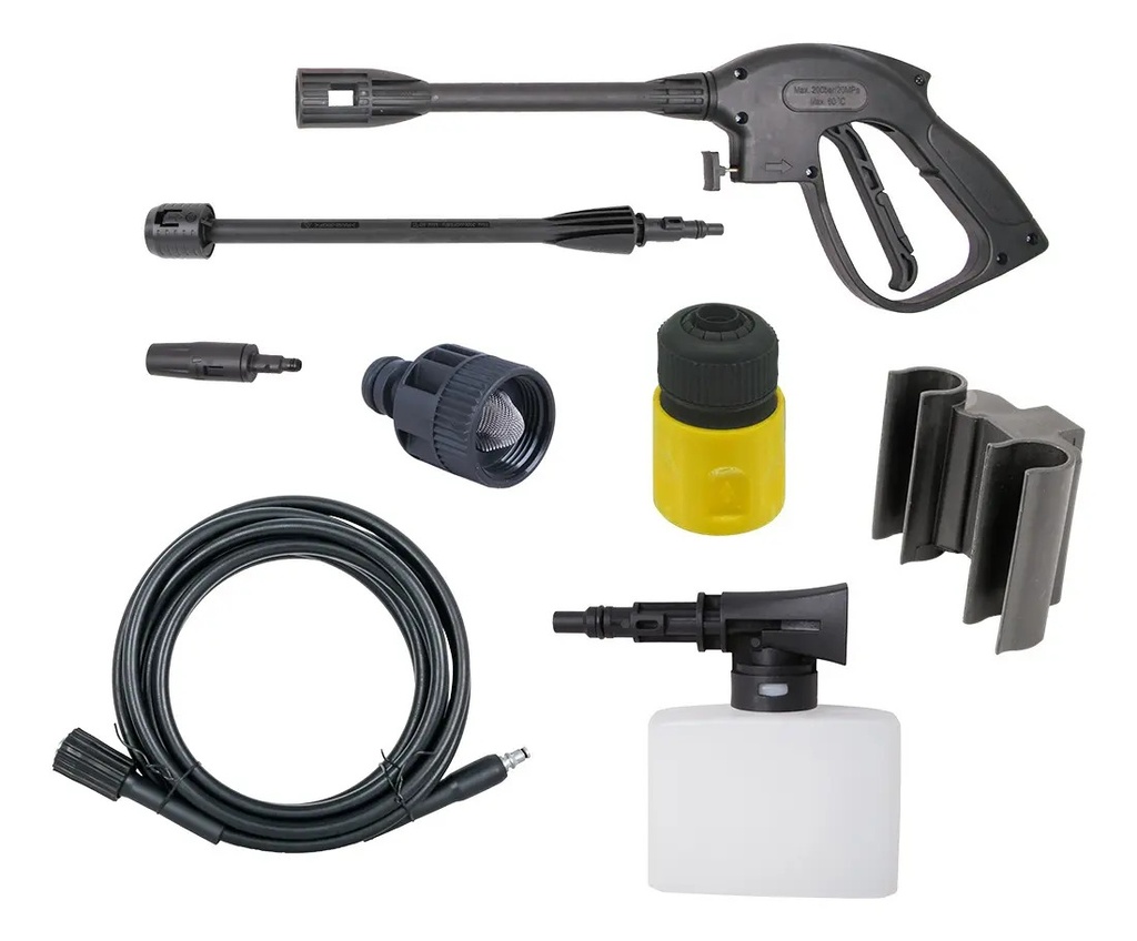 Hidrolavadora Konan 1500w 105 Bares Y Deposito De Detergente Negro 50/60hz