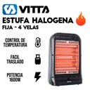Estufa Electrica Vitta Halogena 4 Velas Fija V-533 - 1600w