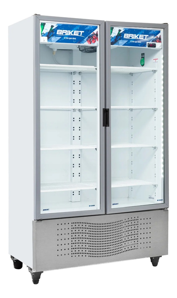 Heladera Exhibidora Vertical Briket Master 10000 953 Litros. Gris