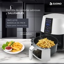 Freidora De Aire Suono Led Digital Air Fryer 3.8 L 1450 W Cp Color Blanco