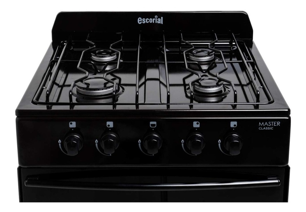 Cocina Escorialmaster Gas Natural Con Puerta Con Visor Color Negro
