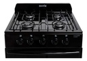 Cocina Escorialmaster Gas Natural Con Puerta Con Visor Color Negro