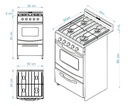 Cocina Escorialcandor Gas Envasado Con Puerta Con Visor Color Negro