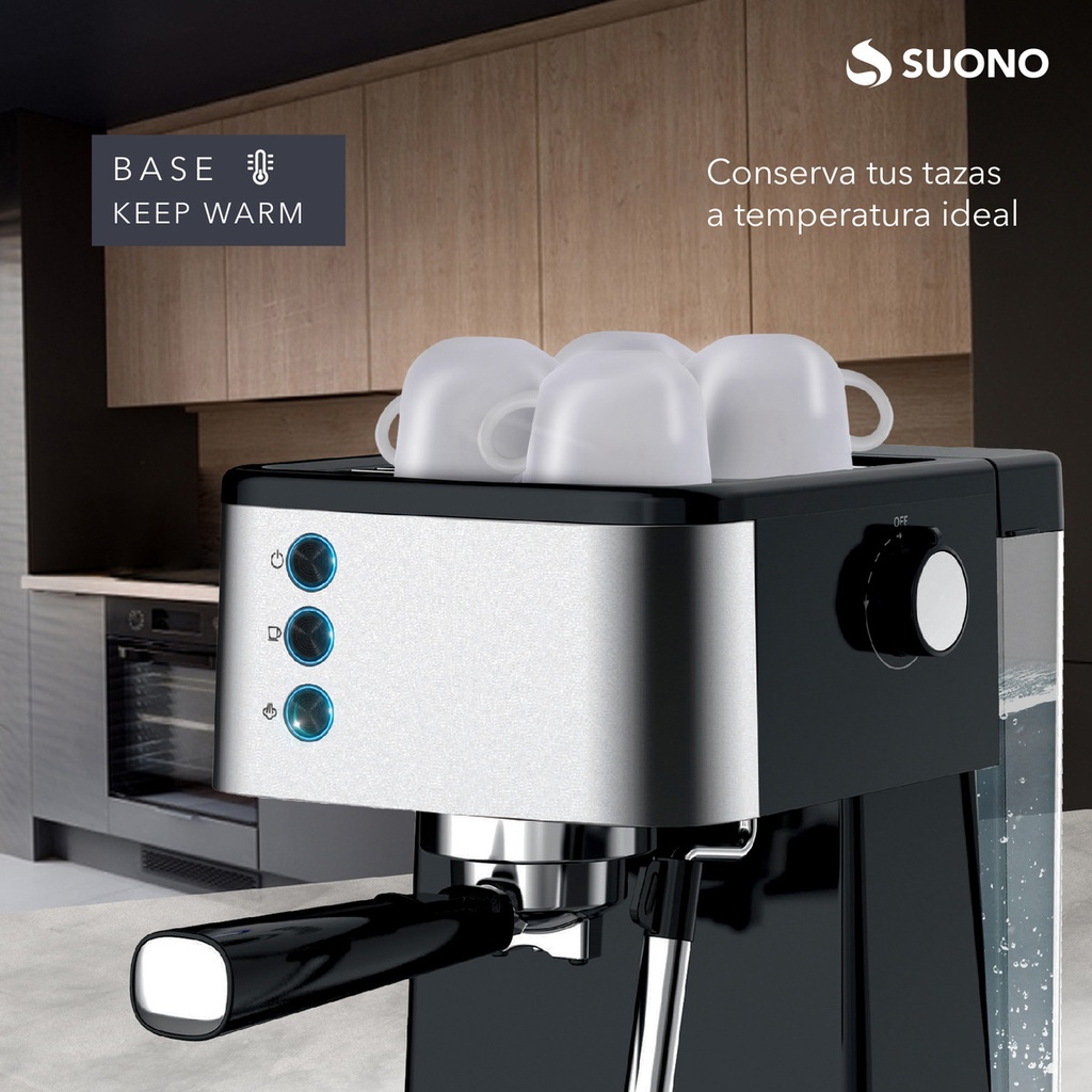 Cafetera Express Suono Snpe-2006 1.5 L Acero Inoxidable 20 B