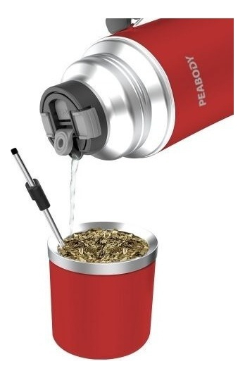 Termo Electrico Peabody Pe-eta1001r Rojo De 1l 700w Mate