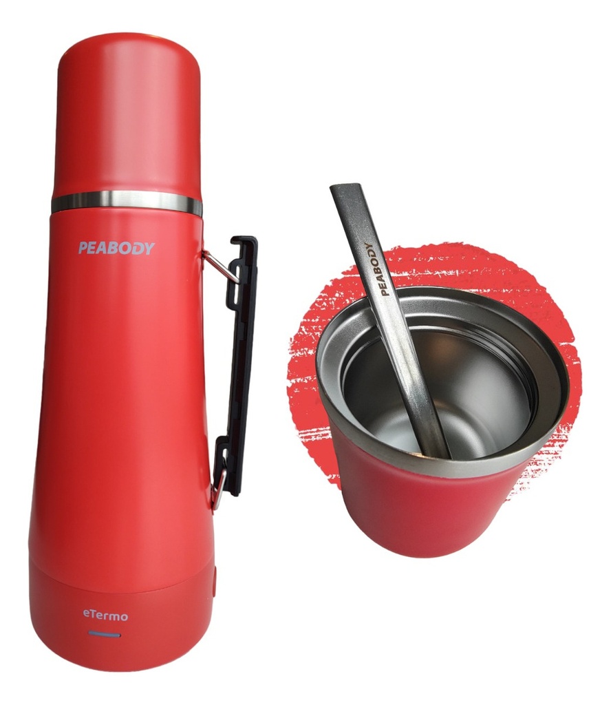 Termo Electrico Peabody Pe-eta1001r Rojo De 1l 700w Mate