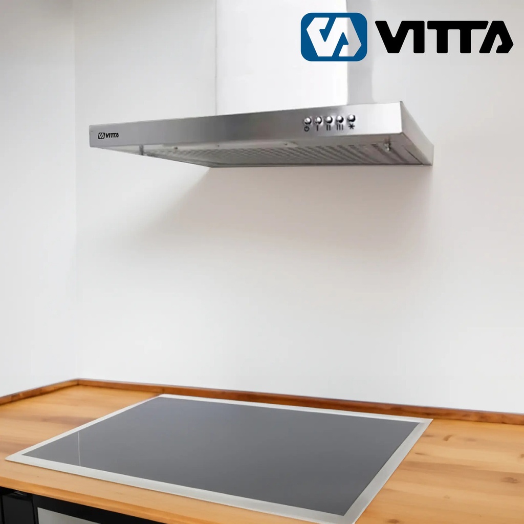 Campana Vitta Slim 3vel 90cm C/salida Acero Inoxidable Plateado
