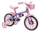 Bicicleta Infantil Reforzada Nathor R12 Rueditas Minnie Rosa