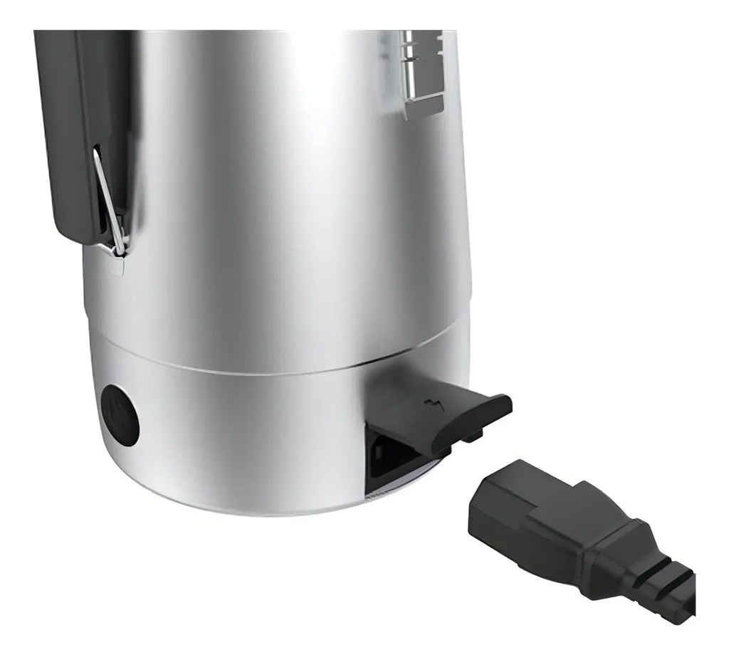 Termo Electrico Peabody Eta1001s A.inox 1l Mate Bombilla P1 Plateado Silver