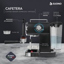 Cafetera Espresso Vintage Suono Negro Espumador