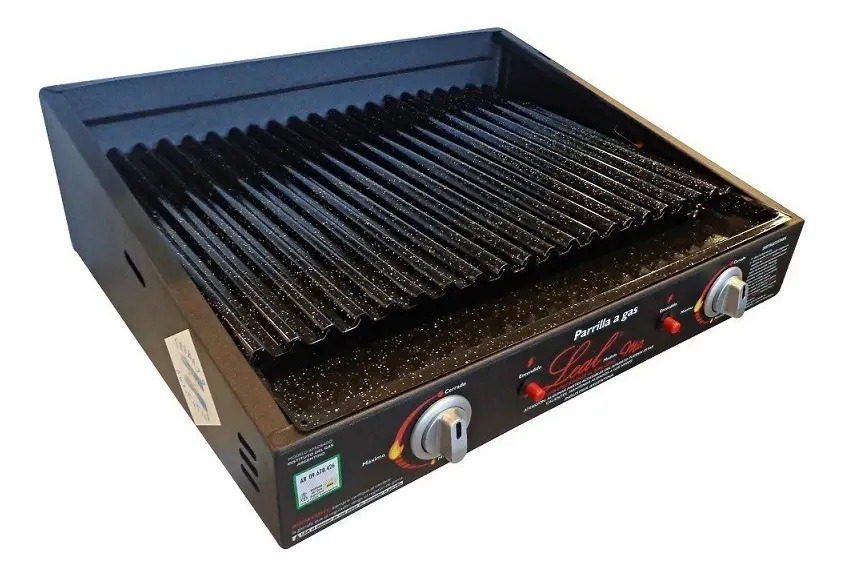 Parrilla A Gas Con Grasero Leal Encendido Electrónico Válvulas