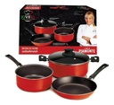 Set De Cocina Ollas + Sartén Antiadherente 4 Piezas Piamonte