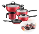 Batería Cocina Olla Cacerola Safira Aluminio Teflón 5 Piezas