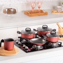 Juego De Utensilios De Cocina Safira Cereza De 5 Piezas