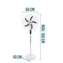 Ventilador De Pie Vitta 20" 3Vel Timer 95W 5 Aspas Plásticas