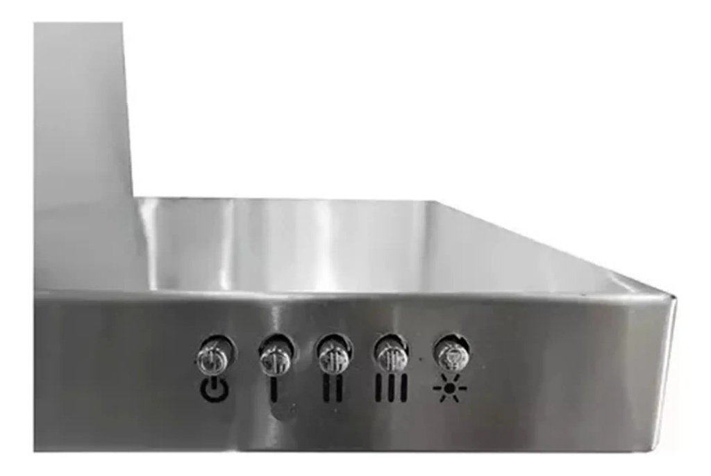 Campana Vitta Slim 3vel 60cm Sin Salida - Acero Inoxidable Plateado