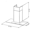 Campana Vitta Slim 3vel 60cm Sin Salida - Acero Inoxidable Plateado