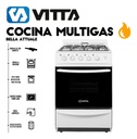 Cocina Vitta Bella Attuale 4 Hornallas - Multigas 52 Cm Plateado