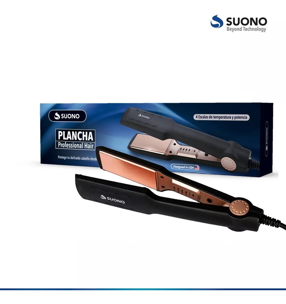 Planchita De Pelo Suono Snpe-1102 Revestimiento Ceramica Negro