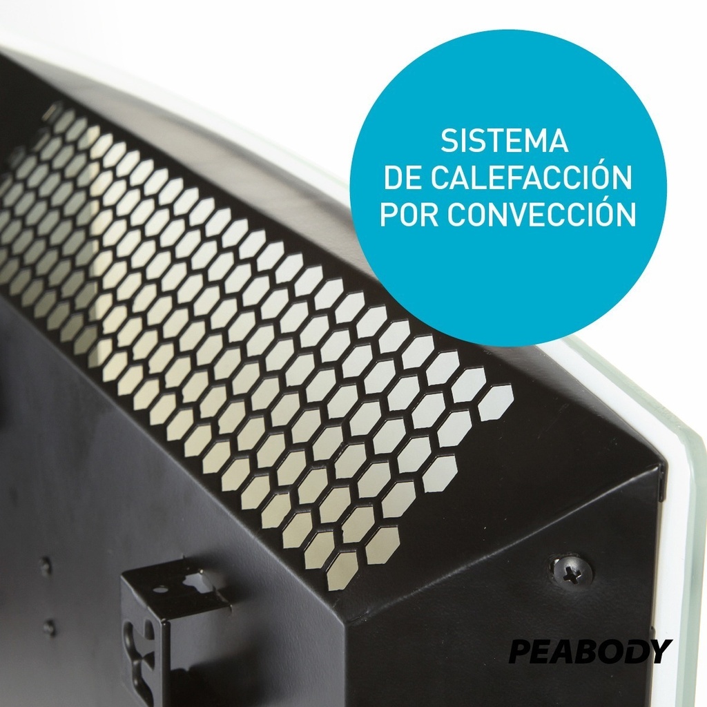 Panel Calefactor Eléctrico Peabody Pe-vqm20 Blanco 220v P1