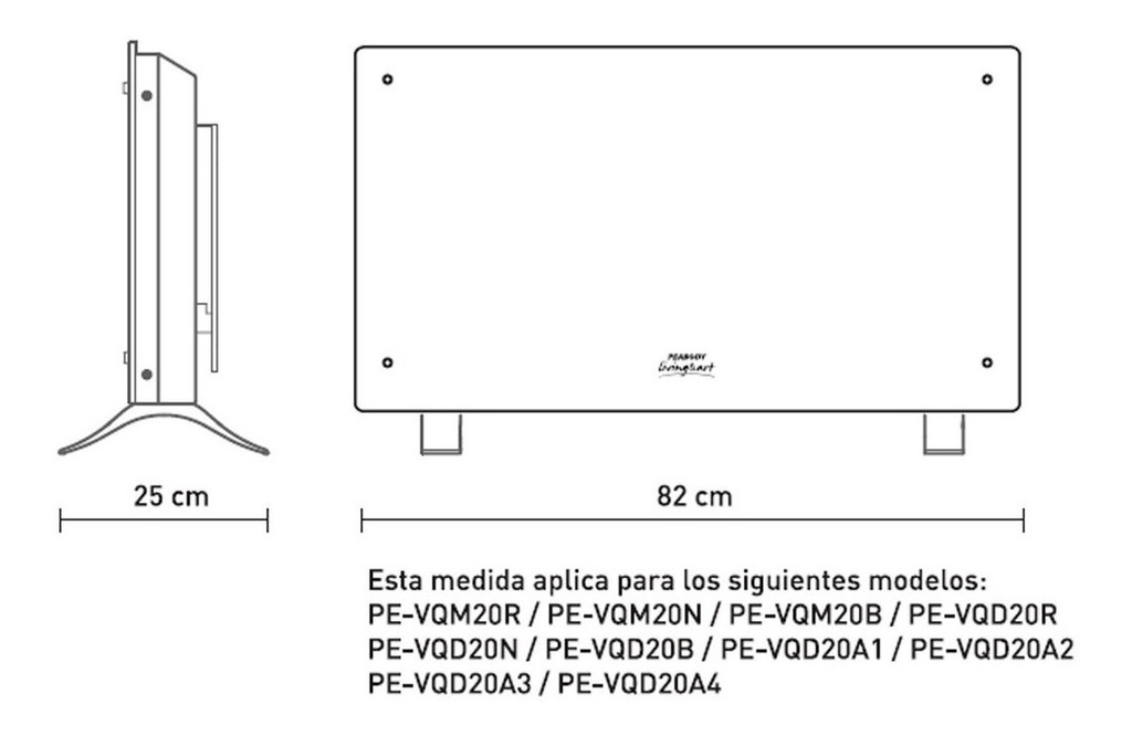 Panel Calefactor Eléctrico Peabody Pe-vqm20 Blanco 220v P1