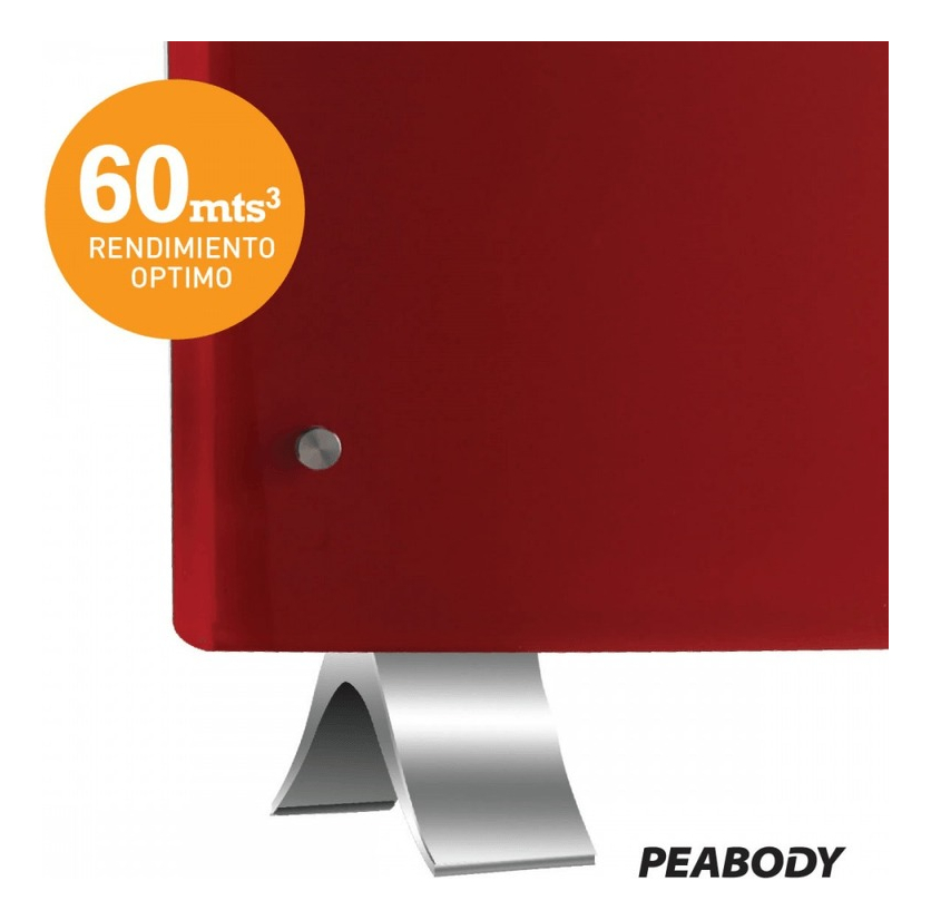 Panel Calefactor Eléctrico Peabody Pe-vqm20 Rojo 220v P2