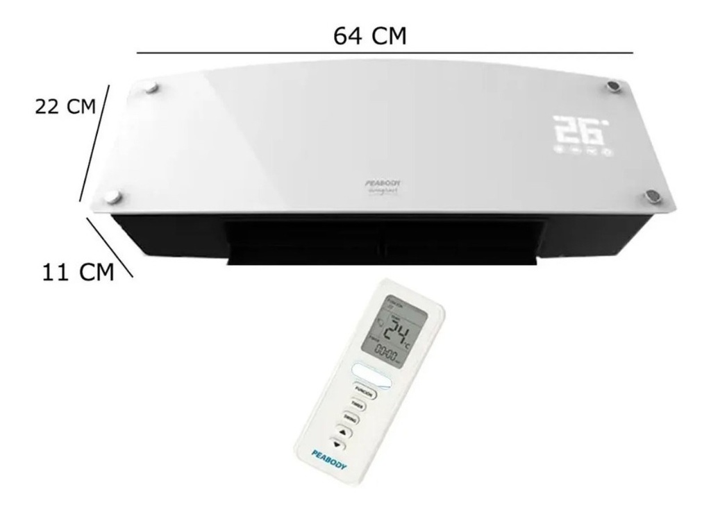 Calefactor Eléctrico Peabody Pe-cv20 Blanco 220v P2