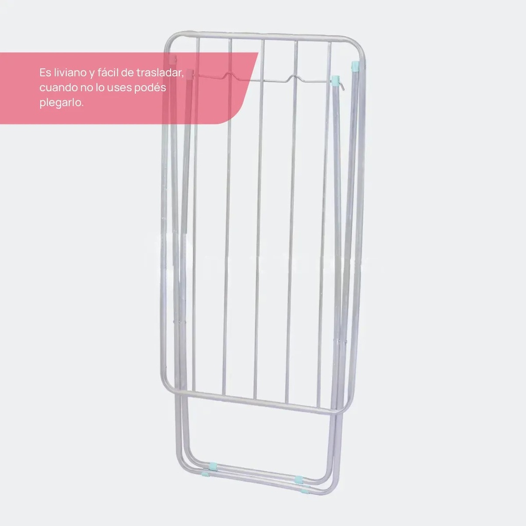 Tendedero De Piso Ropa Aluminio Slim Mor 6045 Color Aluminio Mor