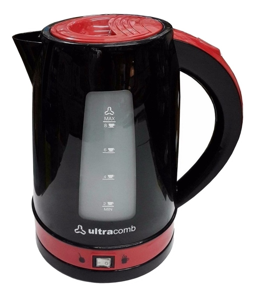 Pava Eléctrica Ultracomb Pe-4907 Negra Y Roja 220v 2l