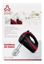 Batidora De Mano Ultracomb Bm-2608 Negra Y Roja 50 Hz 220v