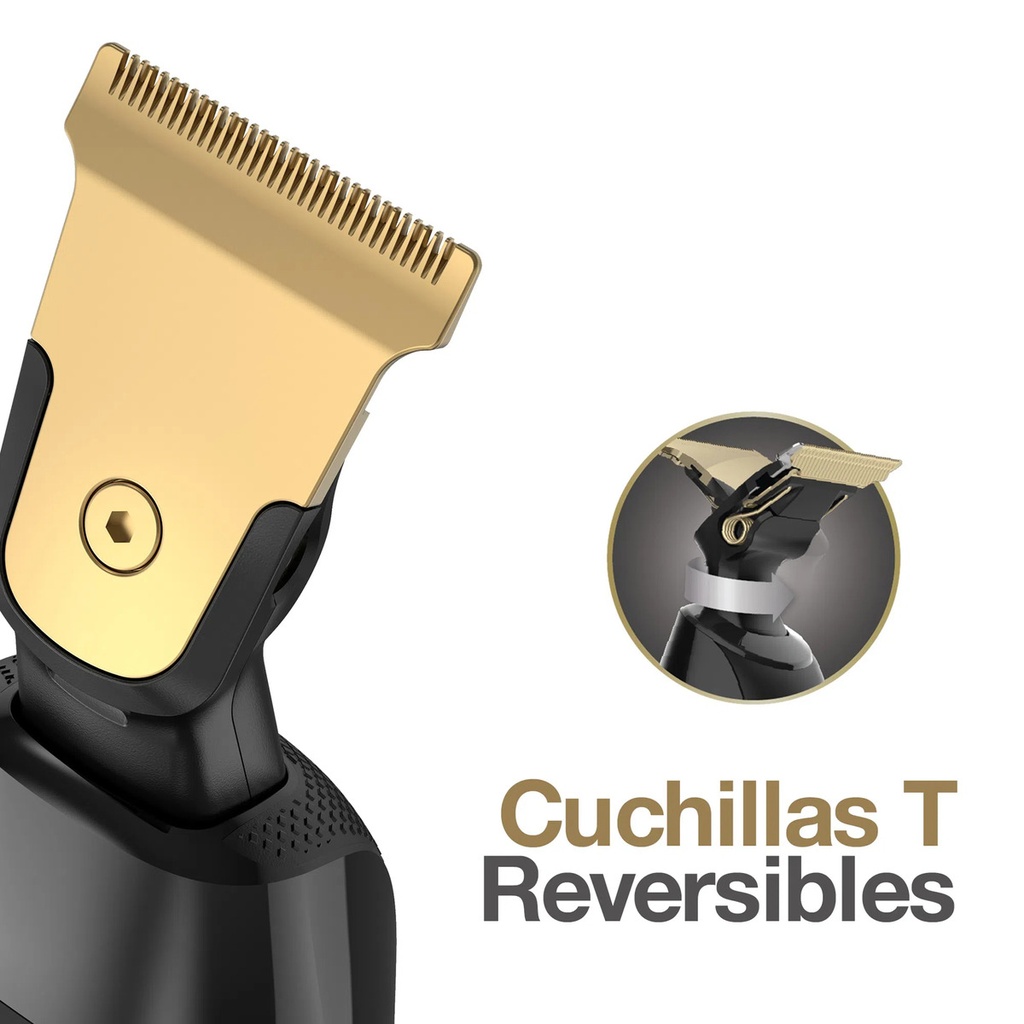 Recortadora De Barba Remington T-series Color Negro Y Dorado